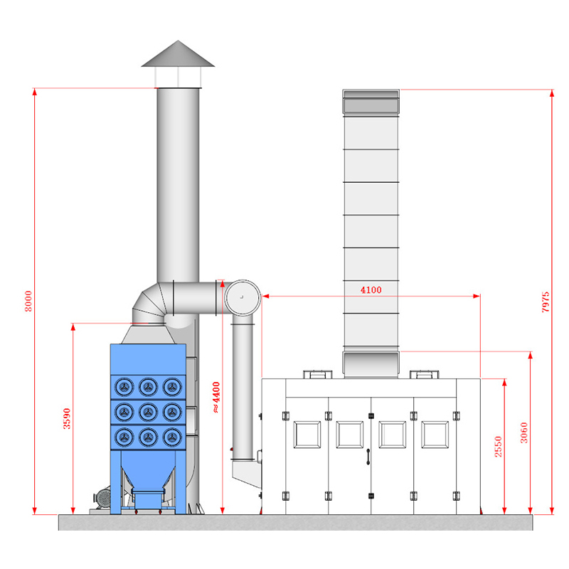 WLD-10M Customized Sandblasting Booth With Dust Collector