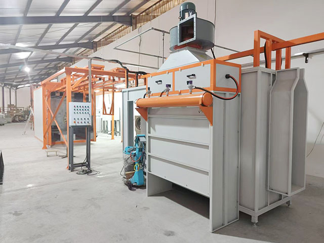 Chinese Manual Powder Coating Spray Booth And Oven In Indonesia
