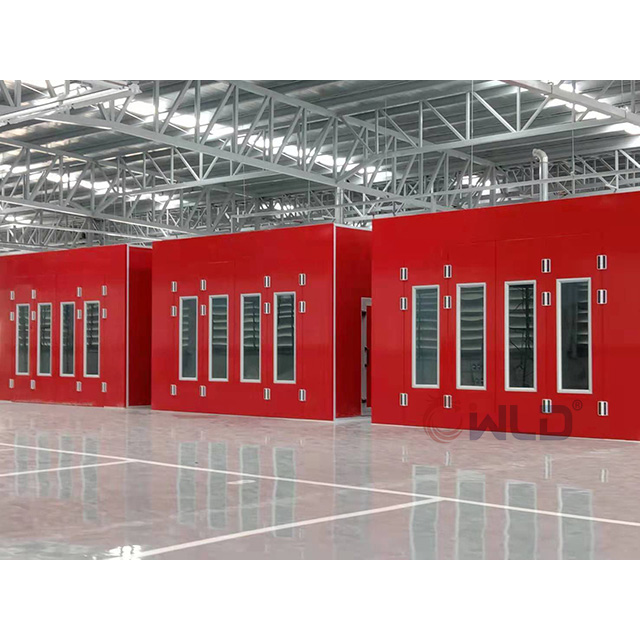 Three Red Car Spray Paint Booths For Cars In Kuwait