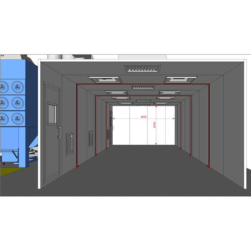 WLD-10M Customized Sandblasting Booth With Dust Collector