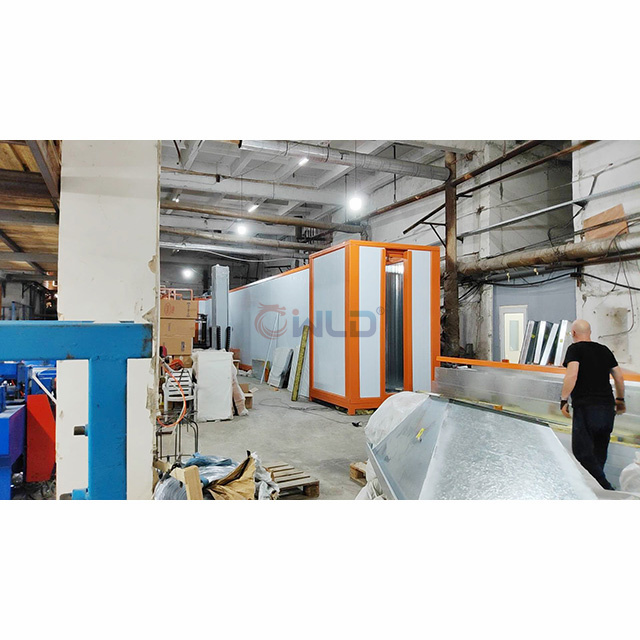 Our Techninican Is Guiding The Assembly Of One Set Of Powder Coating Line In Georgia.