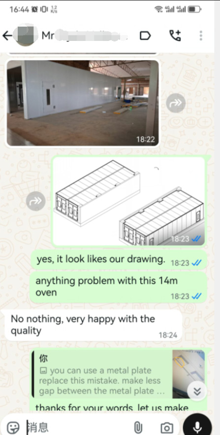 Our Client Is Happy With Our Spray Booth Oven Quality