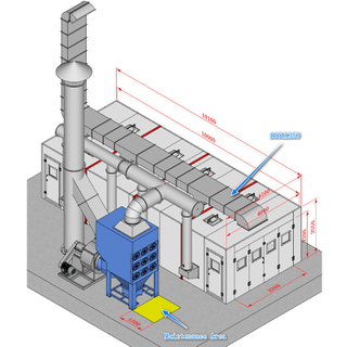 WLD-10M Customized Sandblasting Booth With Dust Collector